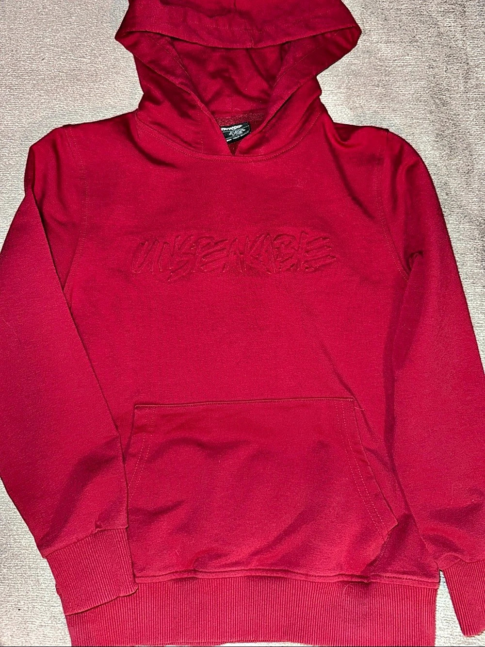 Unspeakable Boys Red Pullover Hoodie Size Youth Medium Like New